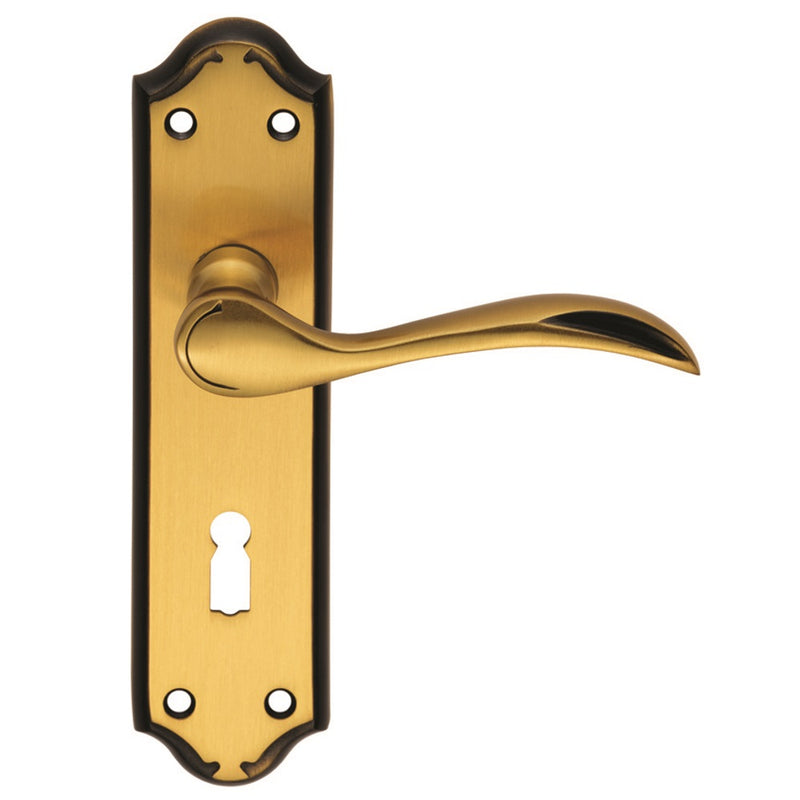 Carlisle Brass - Madrid Lever on Lock Backplate - Florentine Bronze - DL190FB - Choice Handles