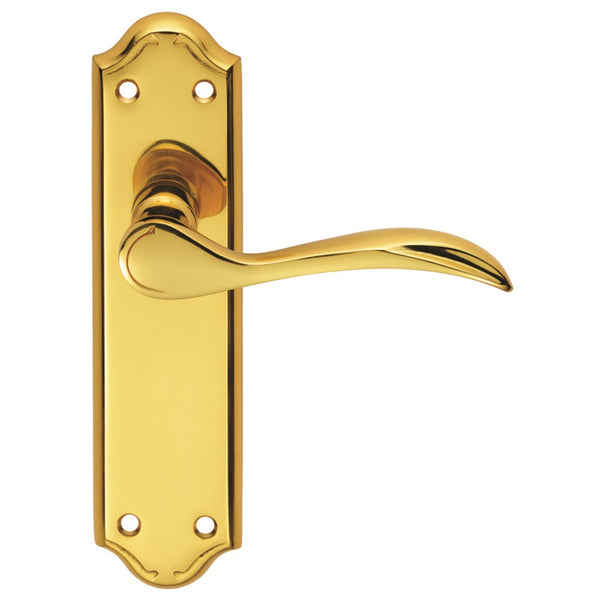 Carlisle Brass - Madrid Lever on Latch Backplate - Polished Brass - DL191 - Choice Handles