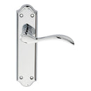 Carlisle Brass - Madrid Lever on Latch Backplate - Polished Chrome - DL191CP - Choice Handles