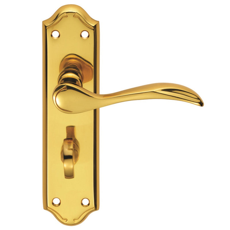 Carlisle Brass - Madrid Lever on WC Backplate - Polished Brass - DL192 - Choice Handles