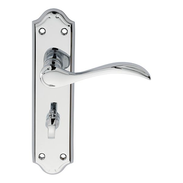 Carlisle Brass - Madrid Lever on WC Backplate - Polished Chrome - DL192CP - Choice Handles