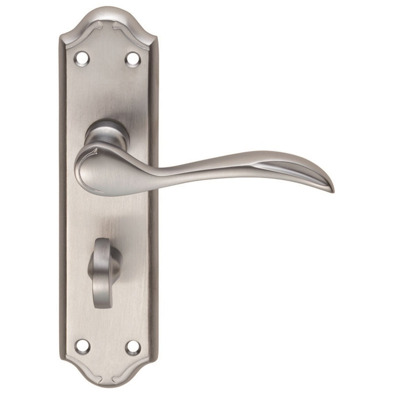 Carlisle Brass - Madrid Lever on WC Backplate - Satin Chrome - DL192SC - Choice Handles