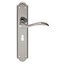 Carlisle Brass - Madrid Lever on Long Lock Backplate - Polished Chrome - DL290CP - Choice Handles