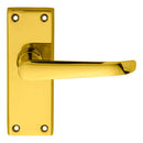 Carlisle Brass - Victorian Ascot Lever on Short Latch Backplate - Polished Brass - DL31 - Choice Handles