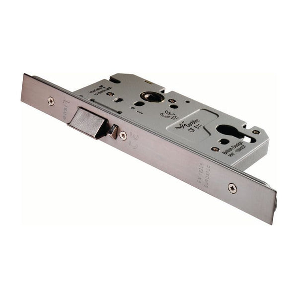 Eurospec - Easi-T Din Euro Profile Nightlatch, 60mm Backset  - Satin Stainless Steel DLS7260NLASSS - Choice Handles