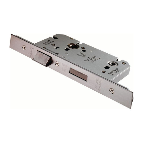 Eurospec - Easi-T Din Bathroom Lock, 60mm Backset  - Satin Stainless Steel DLS7860WCSSS - Choice Handles