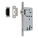 Eurospec - DIN Euro Nightlatch-Satin Stainless Steel-Square-55mm - Stainless Steel - DLX7255NLSSS - Choice Handles