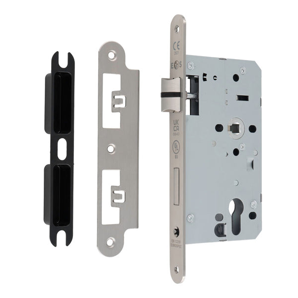Eurospec - DIN Euro Sashlock-Satin Stainless Steel-60mm-Radius - Stainless Steel - DLX7260EPSSS/R
