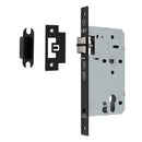 Eurospec - DIN Euro Nightlatch-Matt Black-Square-60mm - Matt Black - DLX7260NLMB - Choice Handles