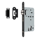 Eurospec - DIN Euro Nightlatch-Matt Black-Radius-60mm - Matt Black - DLX7260NLMB/R - Choice Handles