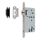 Eurospec - DIN Euro Nightlatch-Satin Stainless Steel-Radius-60mm - Stainless Steel - DLX7260NLSSS/R - Choice Handles