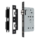 Eurospec - DIN Bathroom Lock-Matt Black-60mm-Square - Matt Black - DLX7860WCMB - Choice Handles