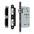 Eurospec - DIN Bathroom Lock-Matt Black-60mm-Radius - Matt Black - DLX7860WCMB/R - Choice Handles