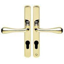 Manital - Astro Lever on Euro Lock Narrowplate 92mm c/c - Polished Brass - AQ1NP92 - Choice Handles