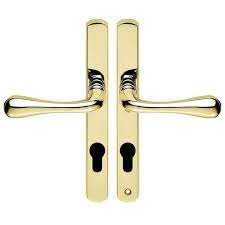 Manital - Astro Lever on Euro Lock Narrowplate 92mm c/c - Polished Brass - AQ1NP92 - Choice Handles