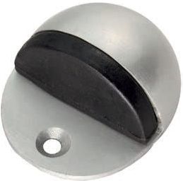 Eurospec - Floor Mounted Half Moon Shape Door Stop - Satin Anodised Aluminium - DSF4032SAA - Choice Handles