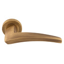 Manital Dune Lever On Round Rose - Antique Brass - DU5AB - Choice Handles