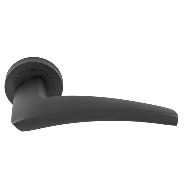 Manital Dune Lever On Round Rose - Anthracite - DU5ANT - Choice Handles