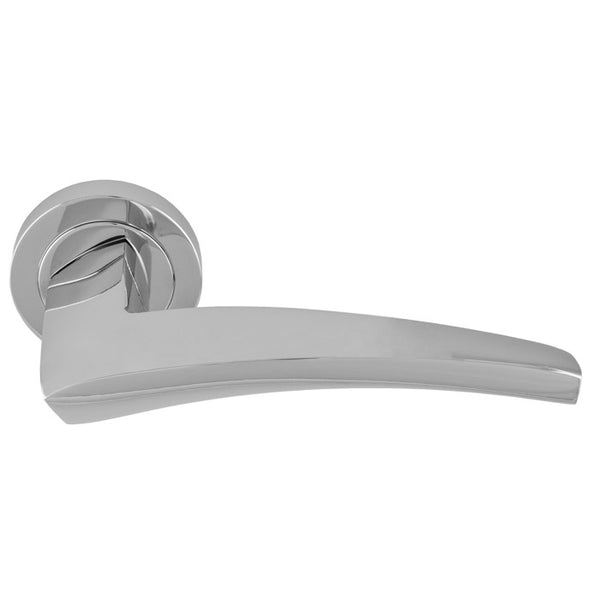 Manital Dune Lever On Round Rose - Polished Chrome - DU5CP - Choice Handles