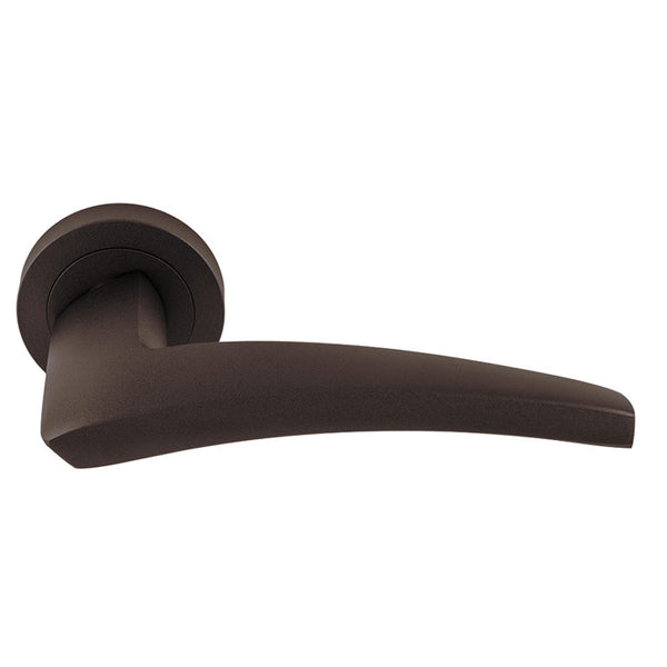 Manital Dune Lever On Round Rose - Matt Bronze - DU5MBRZ - Choice Handles