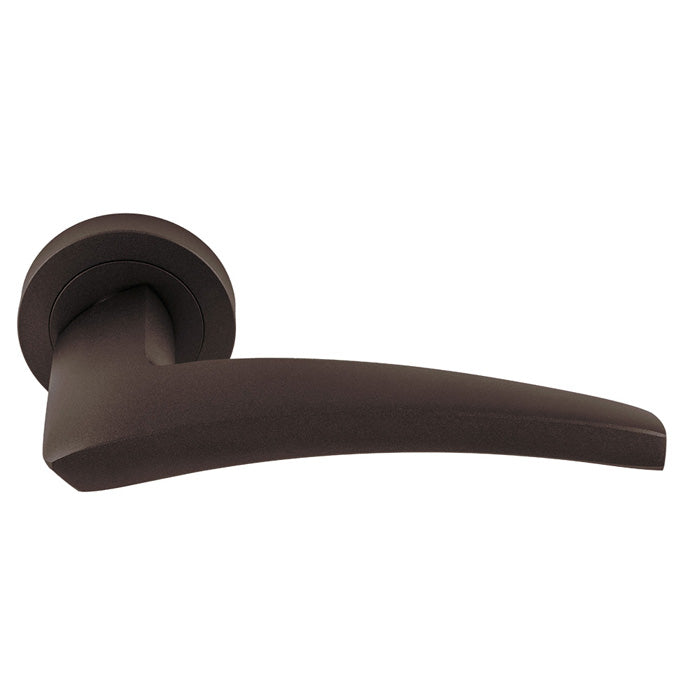 Manital Dune Lever On Round Rose - Matt Bronze - DU5MBRZ - Choice Handles