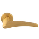 Manital Dune Lever On Round Rose - Satin Brass - DU5SB - Choice Handles