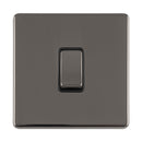 Eurolite Concealed 3mm 1 Gang Intermediate Switch - Black Nickel - ECBNINTB - Choice Handles