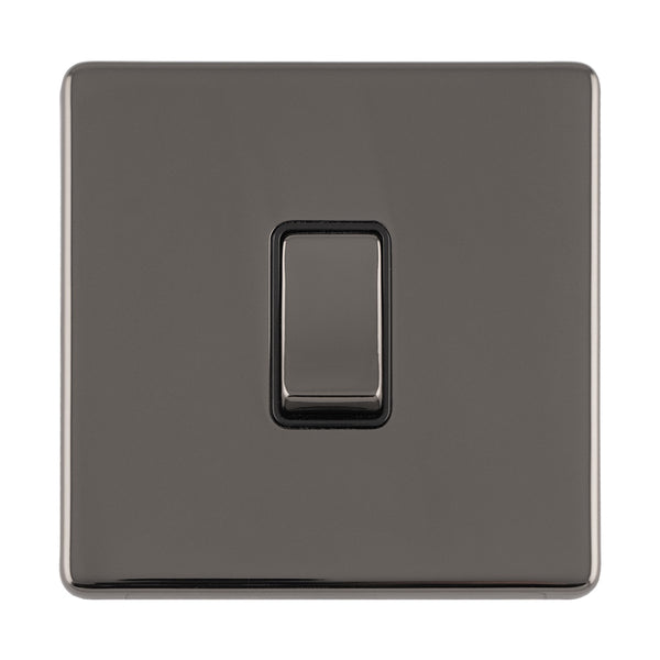 Eurolite Concealed 3mm 1 Gang Intermediate Switch - Black Nickel - ECBNINTB - Choice Handles