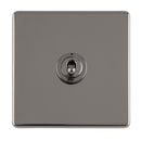 Eurolite Concealed 3mm 1 Gang 10Amp 2Way Toggle Switch Black Nickel Plate - Black Nickel - ECBNT1SW - Choice Handles