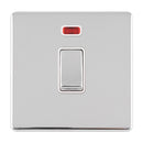 Eurolite Concealed 3mm 1 Gang 20Amp Dp Switch & Neon - Polished Chrome - ECPC20ADPSWNW - Choice Handles