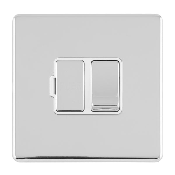 Eurolite Concealed 3mm 13Amp Switched Fuse Spur - Polished Chrome - ECPCSWFW - Choice Handles