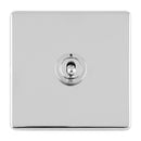 Eurolite Concealed 3mm 1 Gang 10Amp 2Way Toggle Switch Polished Chrome Plate - Polished Chrome - ECPCT1SW - Choice Handles