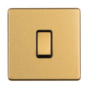 Eurolite Concealed 3mm 1 Gang 10Amp 2 Way Switch - Satin Brass - ECSB1SWB - Choice Handles