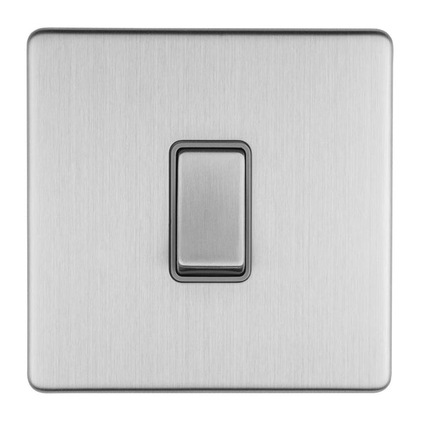 Eurolite Concealed 3mm 1 Gang 10Amp 2Way Switch - Stainless Steel - ECSS1SWG - Choice Handles