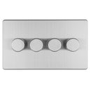 Eurolite Concealed 3mm 4 Gang Led Push On Off 2Way Dimmer - Stainless Steel - ECSS4DLED - Choice Handles