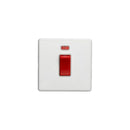 Eurolite Concealed 3mm 45Amp Switch With Neon Indicator - Matt White - ECW45ASWNSW - Choice Handles