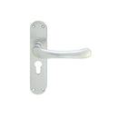 Manital - Ibra Lever on Euro Lock Backplate - Satin Chrome - EL11YSC - Choice Handles