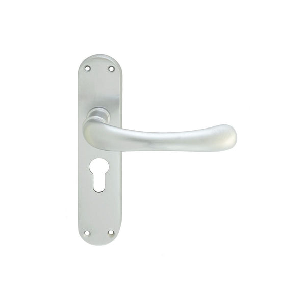 Manital - Ibra Lever on Euro Lock Backplate - Satin Chrome - EL11YSC - Choice Handles