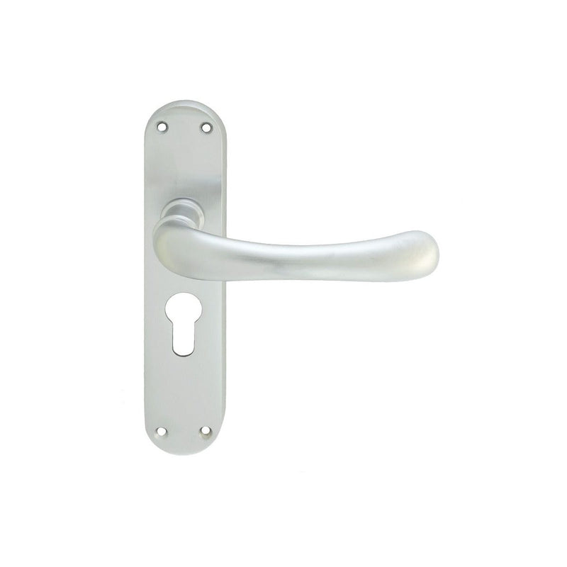 Manital - Ibra Lever on Euro Lock Backplate - Satin Chrome - EL11YSC - Choice Handles