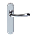 Manital - Ibra Lever on Latch Backplate - Polished Chrome - EL12CP - Choice Handles