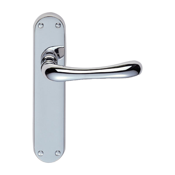 Manital - Ibra Lever on Latch Backplate - Polished Chrome - EL12CP - Choice Handles