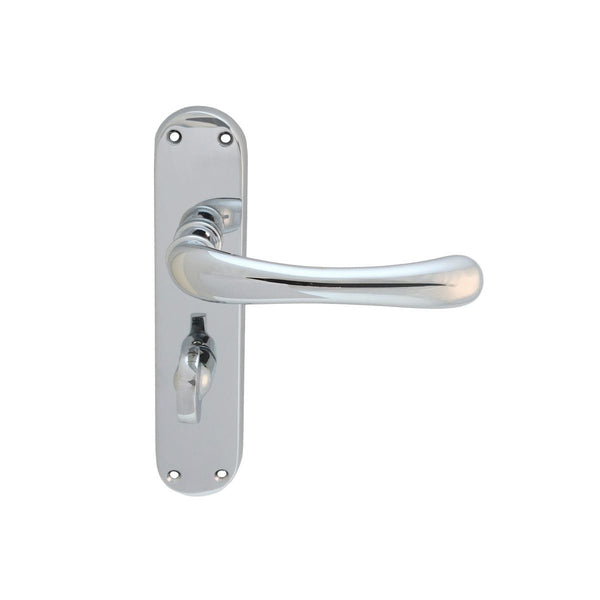 Carlisle Brass - Ibra Lever On Backplate - Bathroom 57mm C/C - Polished Chrome - CBL13CP - Choice Handles