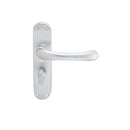 Carlisle Brass - Ibra Lever On Backplate - Bathroom 57mm C/C - Satin Chrome - CBL13SC - Choice Handles