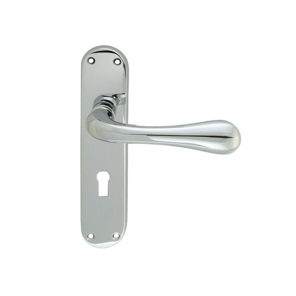 Manital - Astro Lever on Lock Backplate - Polished Chrome - EL21CP - Choice Handles