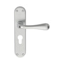 Manital - Astro Lever on Euro Lock Backplate - Satin Chrome - EL21YSC - Choice Handles
