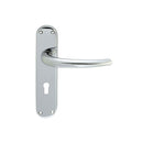 Manital - Lilla Lever on Lock Backplate - Polished Chrome - EL31CP - Choice Handles