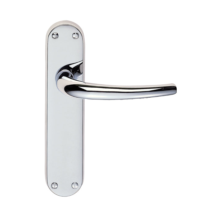 Manital - Lilla Lever on Latch Backplate - Polished Chrome - EL32CP - Choice Handles