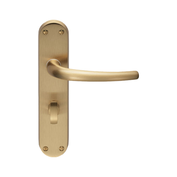 Manital - Lilla Lever on WC Backplate - Satin Brass - EL33SB - Choice Handles