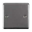 Eurolite Enhance Decorative Single Blank Plate - Black Nickel - EN1BBN - Choice Handles