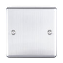 Eurolite Enhance Decorative Single Blank Plate - Satin Stainless - EN1BSS - Choice Handles